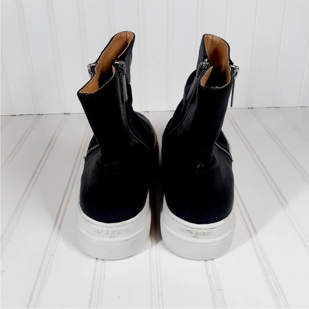 NWOB • J/SLIDES “Tina” Leather Waterproof Platform Sneaker Bootie • Women’s 7.5